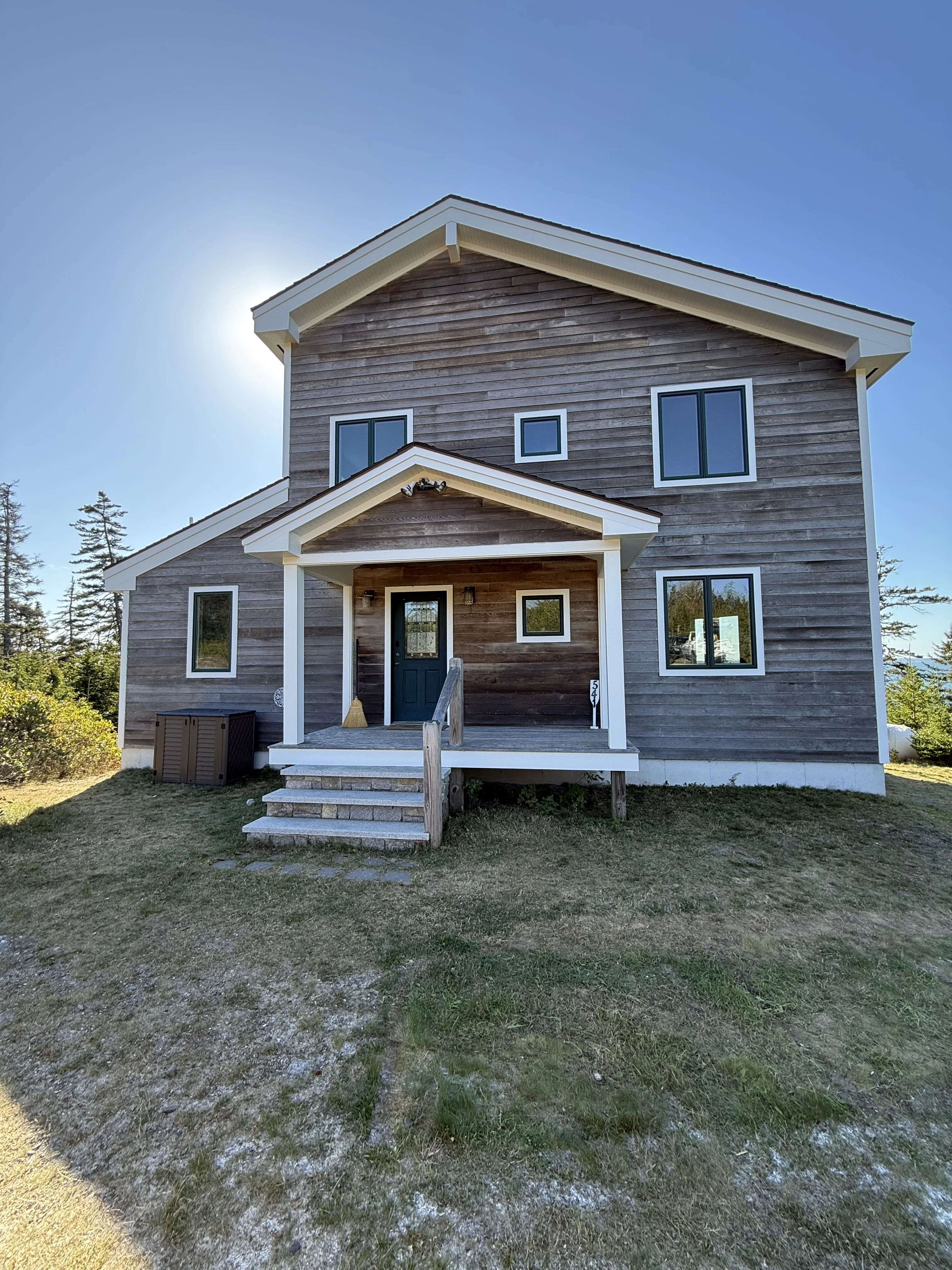 Swans Island coastal home exterior restoration, Maine island contractor